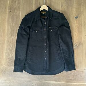 Black iron heart moleskin shirt.  Worn twice.  Large